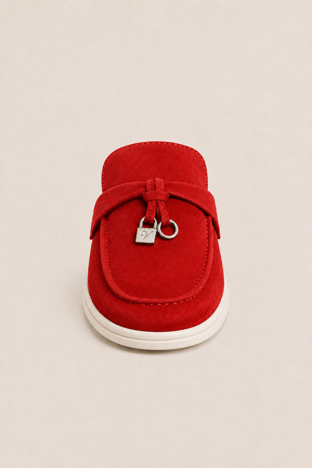The Soriano Firenze Buckle Mule — Red