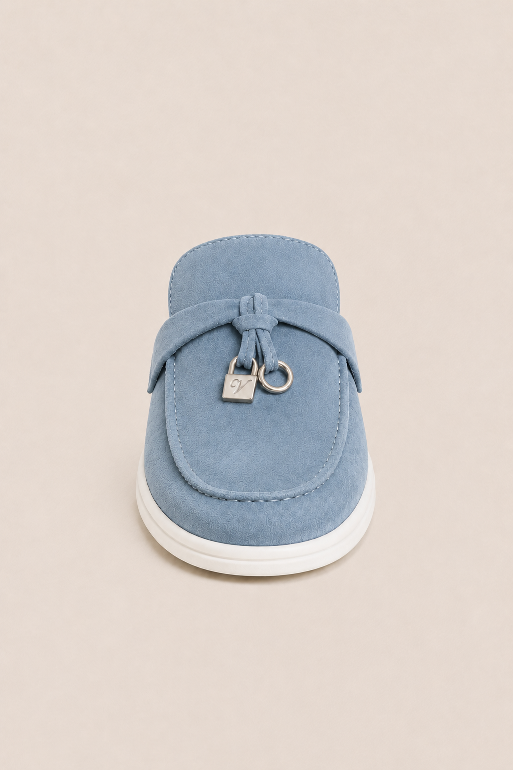 The Soriano Firenze Buckle Mule — Blue
