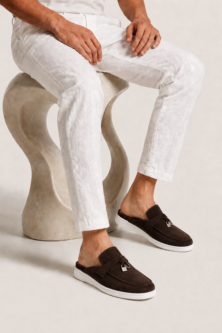 The Soriano Firenze Buckle Mule — Brown