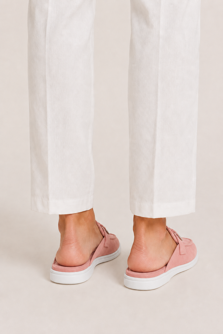 The Soriano Firenze Buckle Mule — Pink