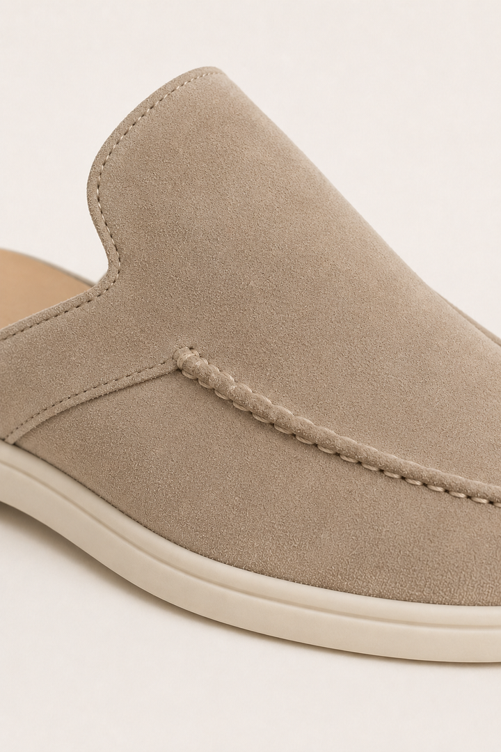 The Soriano Verona Moc-Toe Mule — Stone