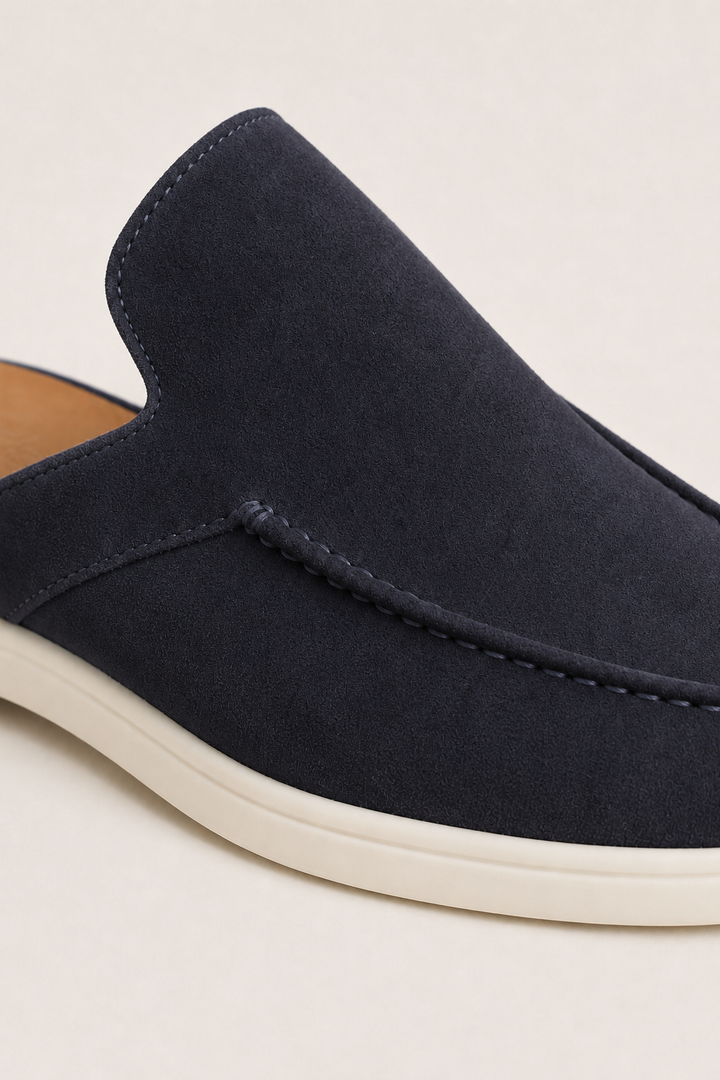 The Soriano Verona Moc-Toe Mule — Navy