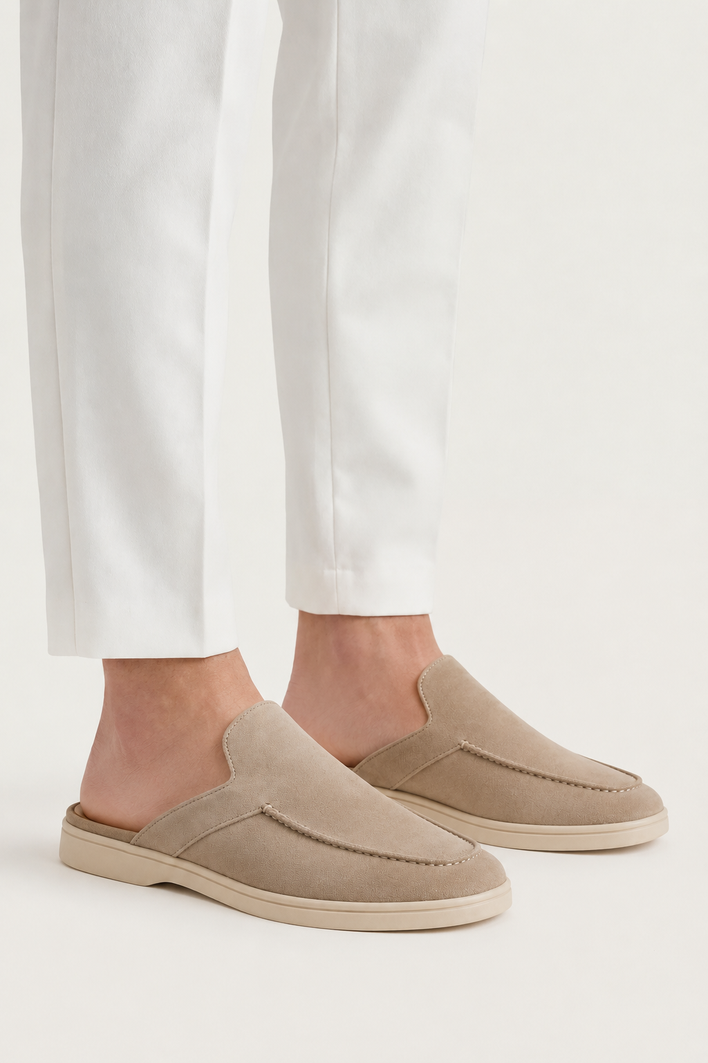 The Soriano Verona Moc-Toe Mule — Stone