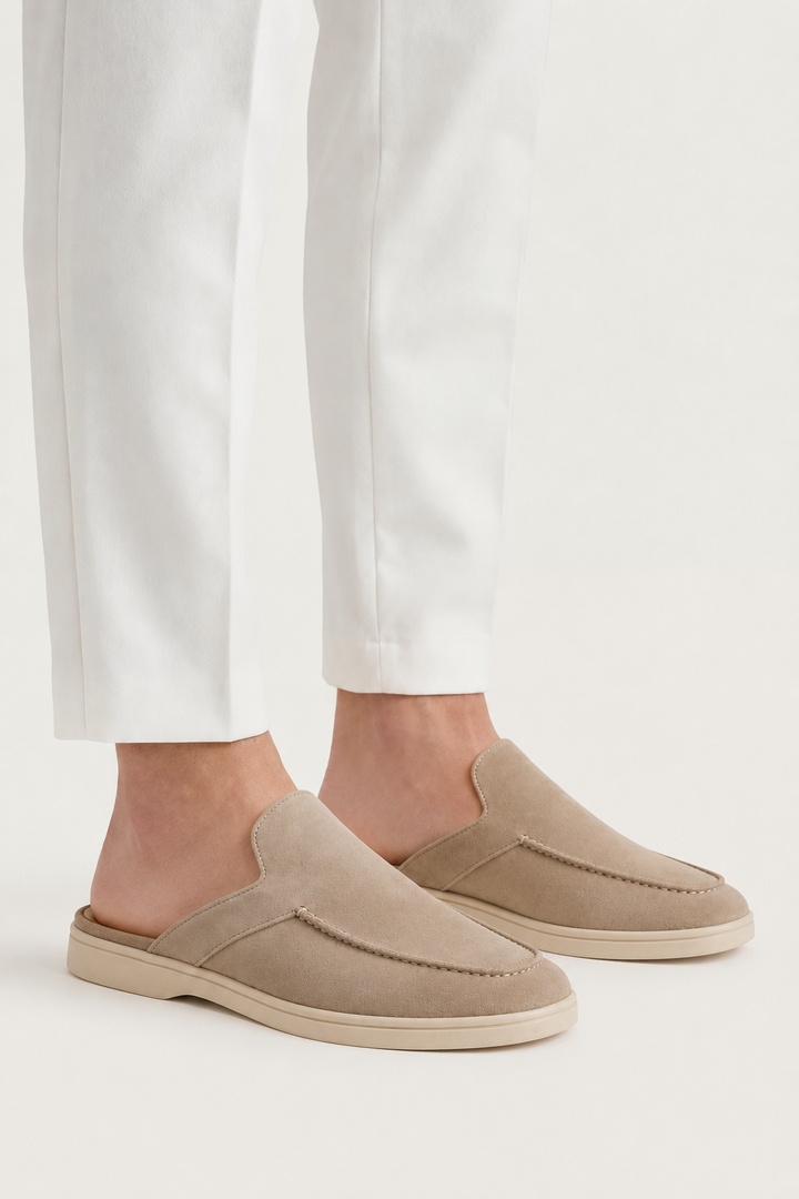 The Soriano Verona Moc-Toe Mule — Stone