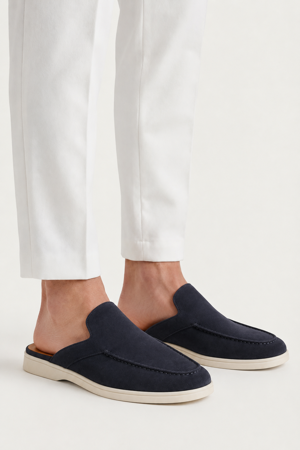 The Soriano Verona Moc-Toe Mule — Navy
