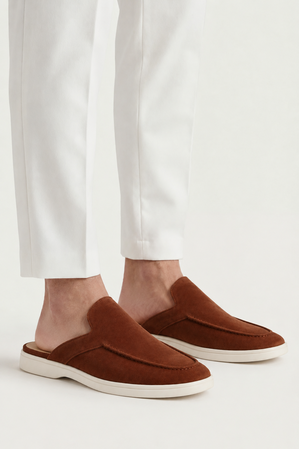 The Soriano Verona Moc-Toe Mule — Brick