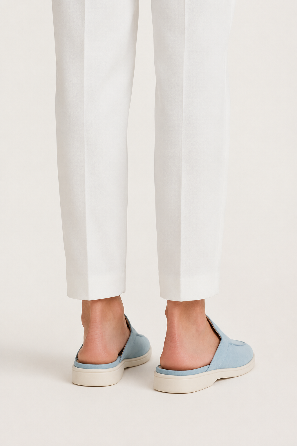 The Soriano Verona Moc-Toe Mule — Sky