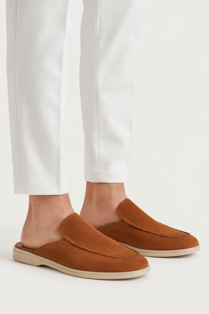 The Soriano Milano Suede Mule — Tan