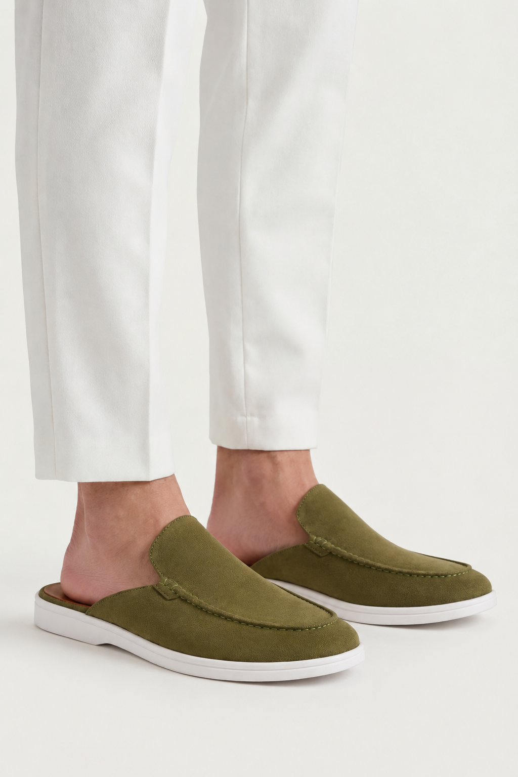 The Soriano Milano Suede Mule — Sage
