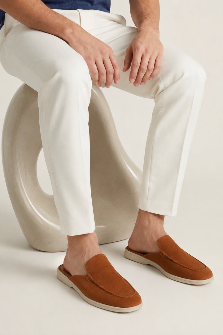 The Soriano Milano Suede Mule — Tan
