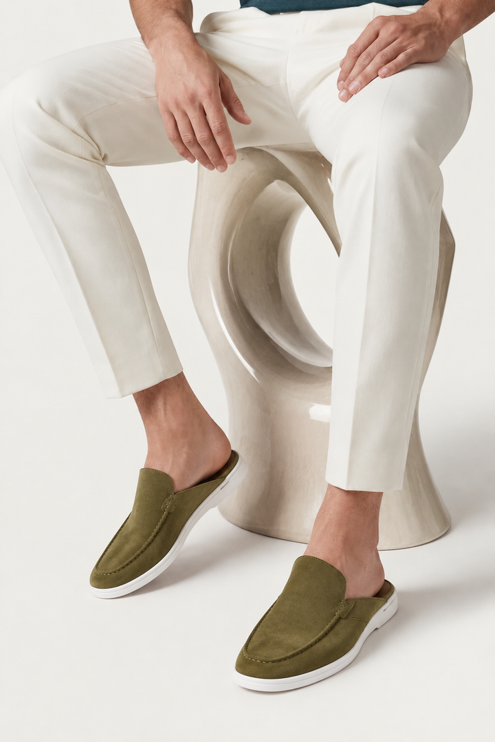 The Soriano Milano Suede Mule — Sage