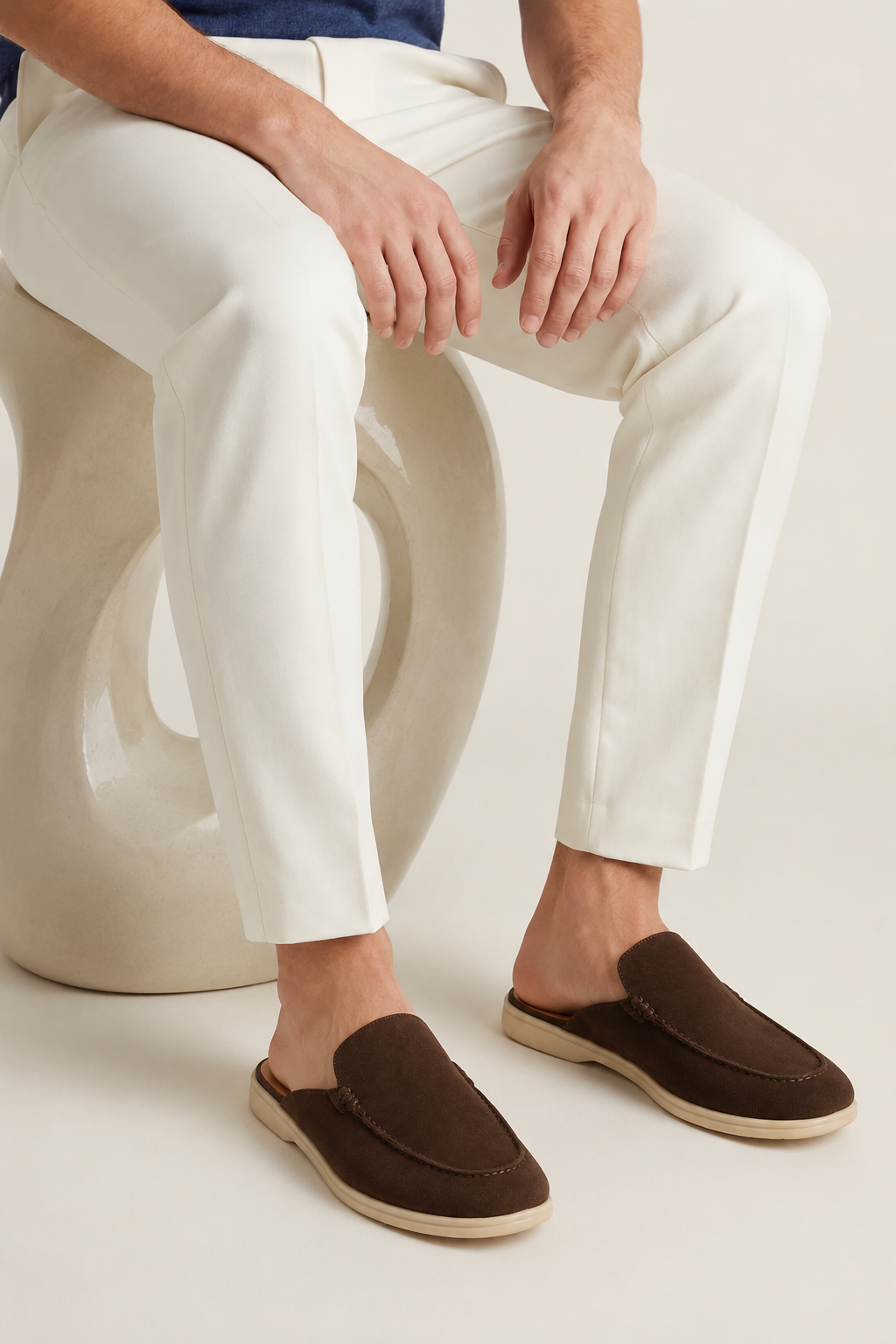 The Soriano Milano Suede Mule — Brown