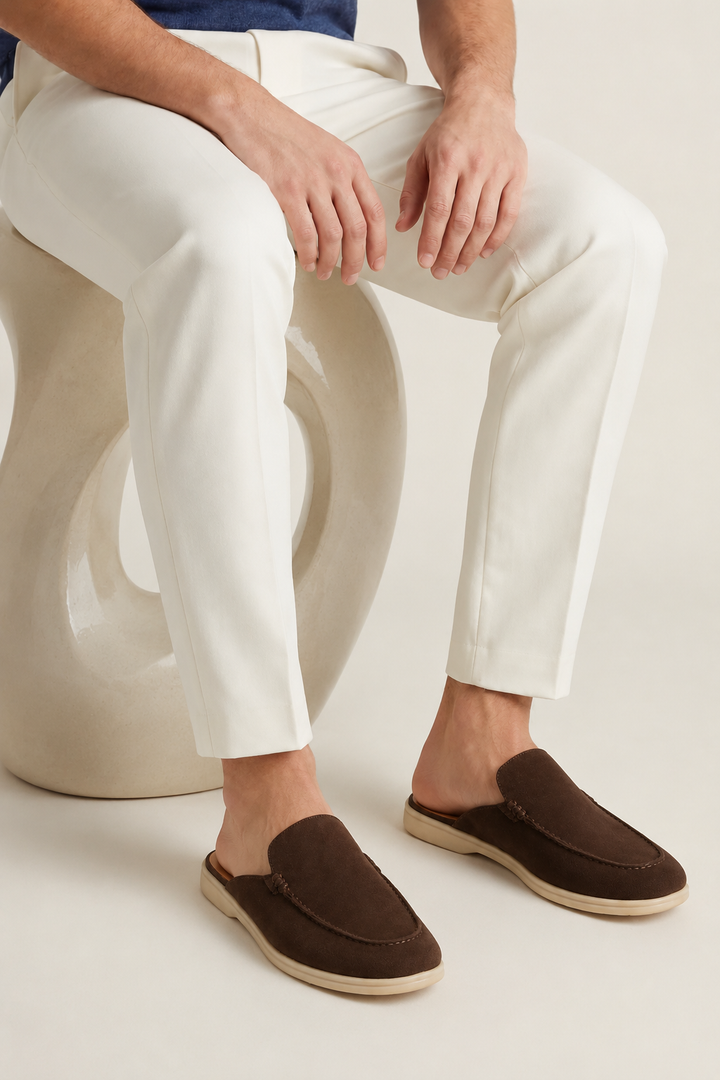 The Soriano Milano Suede Mule — Brown