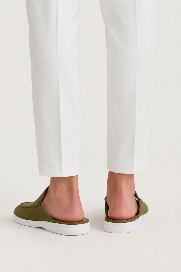 The Soriano Milano Suede Mule — Sage