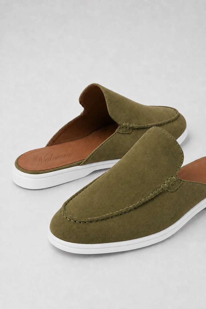 The Soriano Milano Suede Mule — Sage