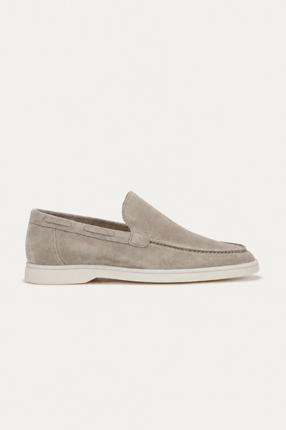 The Soriano Suede Loafer Light Gray