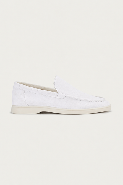 The Soriano Suede Loafer White