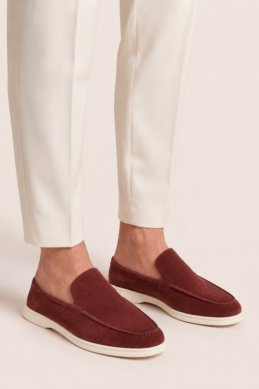 The Soriano Suede Loafer Burgundy