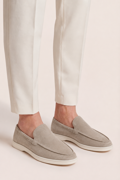 The Soriano Suede Loafer Light Gray