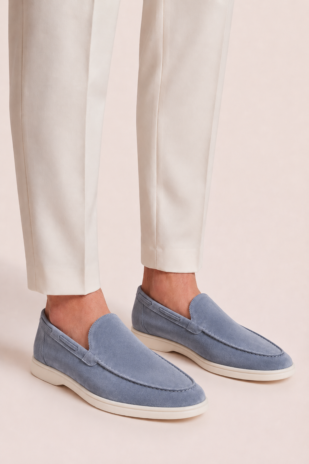 The Soriano Suede Loafer Baby Blue