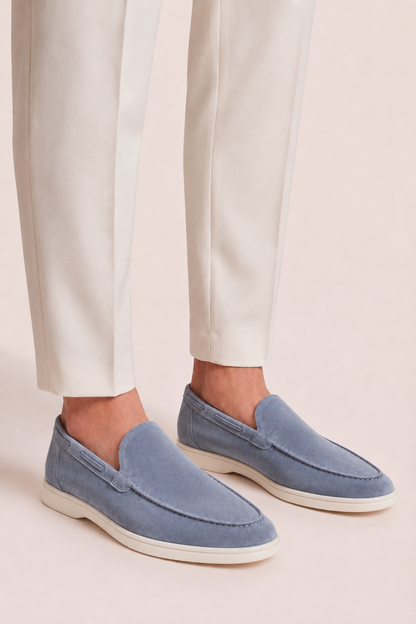 The Soriano Suede Loafer Baby Blue