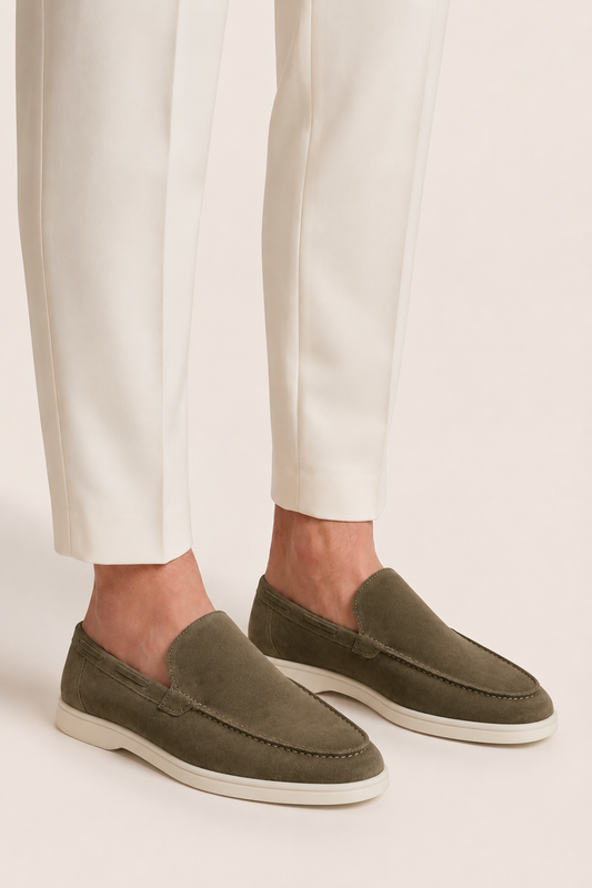 The Soriano Suede Loafer Olive