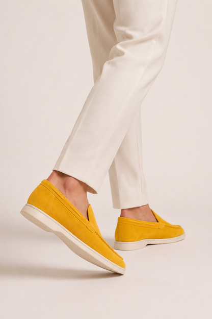 The Soriano Suede Loafer Yellow