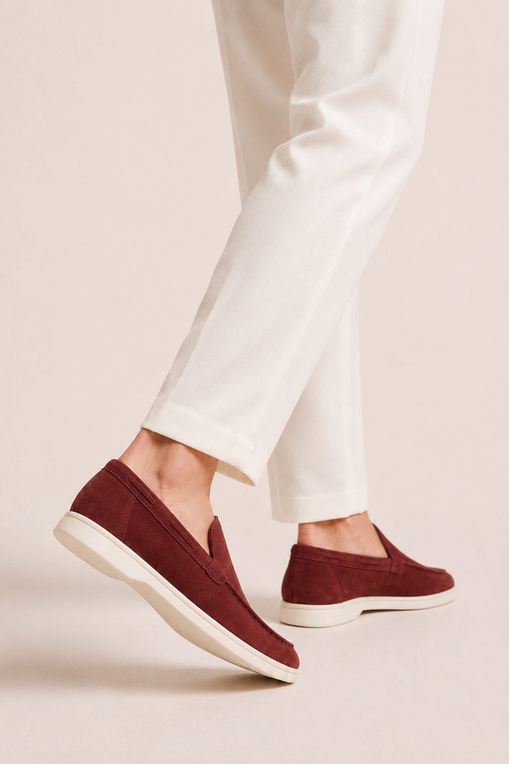 The Soriano Suede Loafer Burgundy