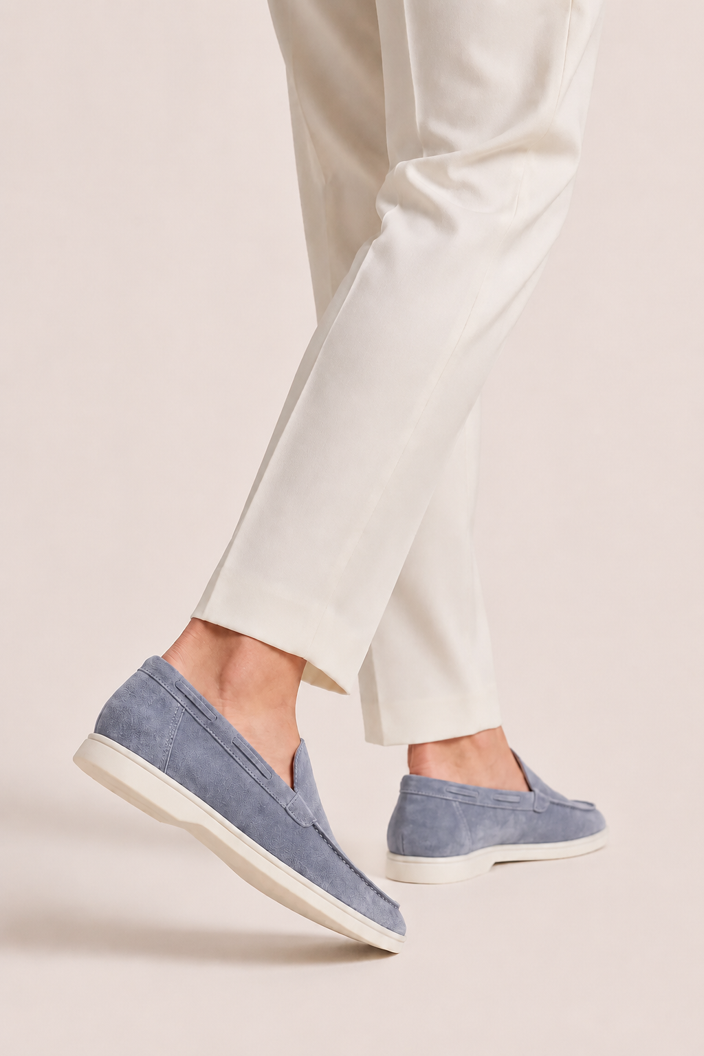 The Soriano Suede Loafer Baby Blue
