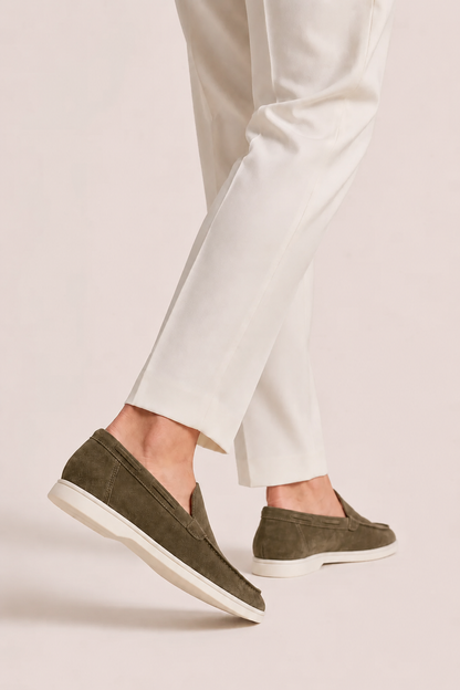 The Soriano Suede Loafer Olive