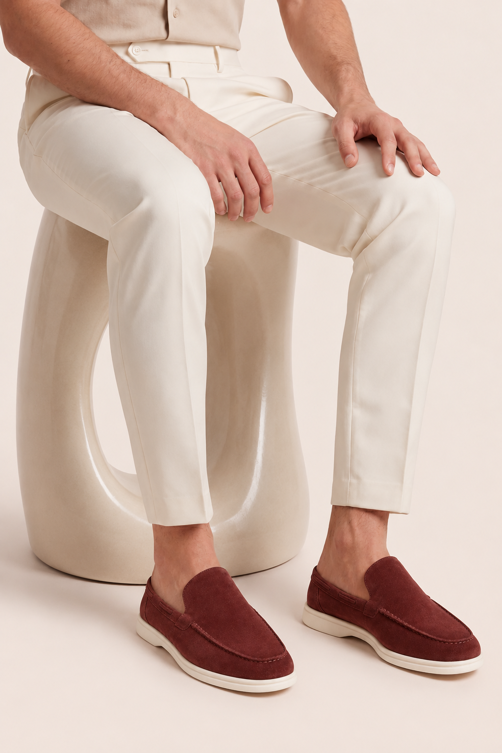 The Soriano Suede Loafer Burgundy