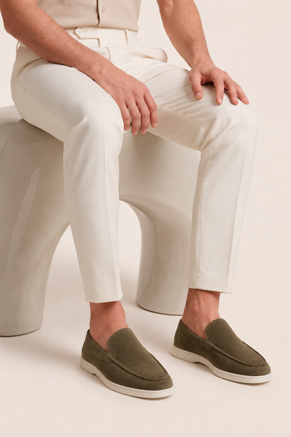 The Soriano Suede Loafer Olive