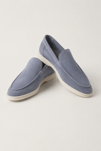 The Soriano Suede Loafer Baby Blue