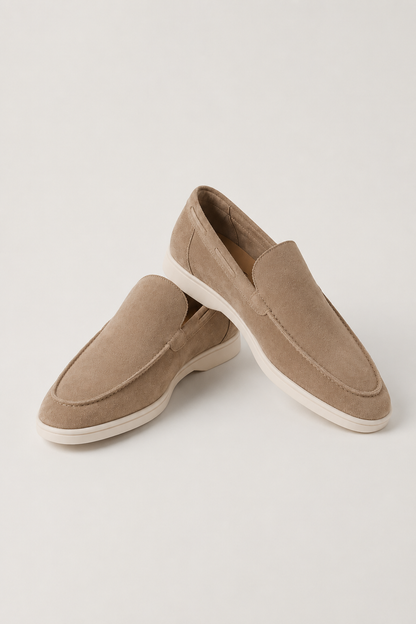 The Soriano Suede Loafer Khaki Gray