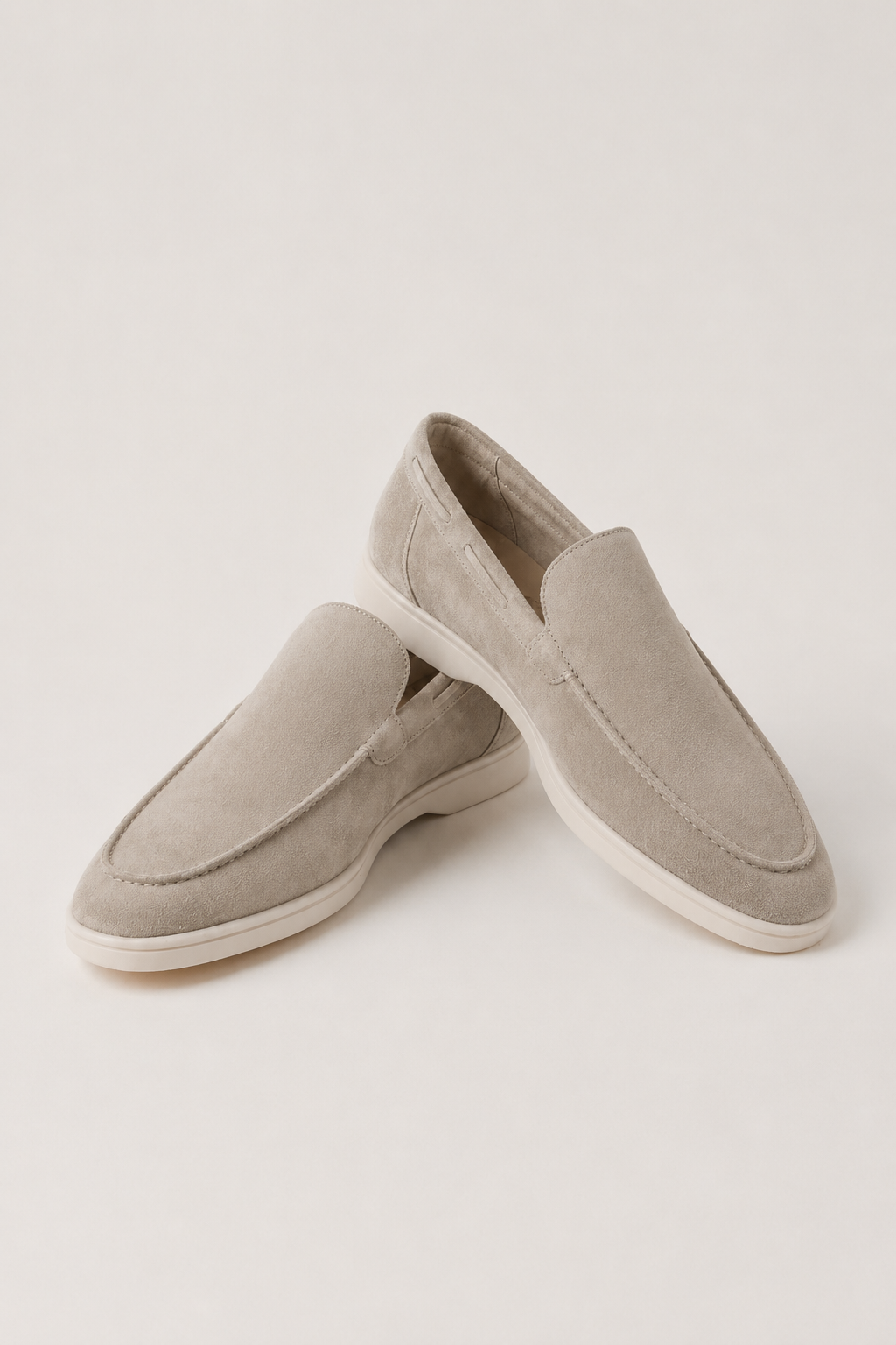 The Soriano Suede Loafer Light Gray