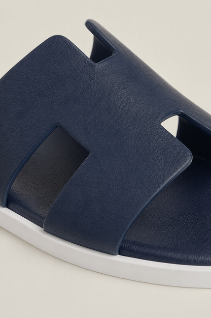 The Soriano Leather Sandal Blue/White