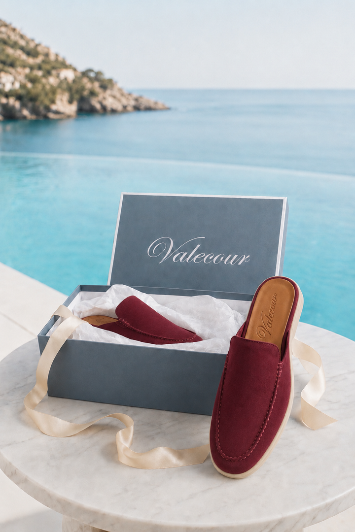 The Soriano Milano Suede Mule — Burgundy