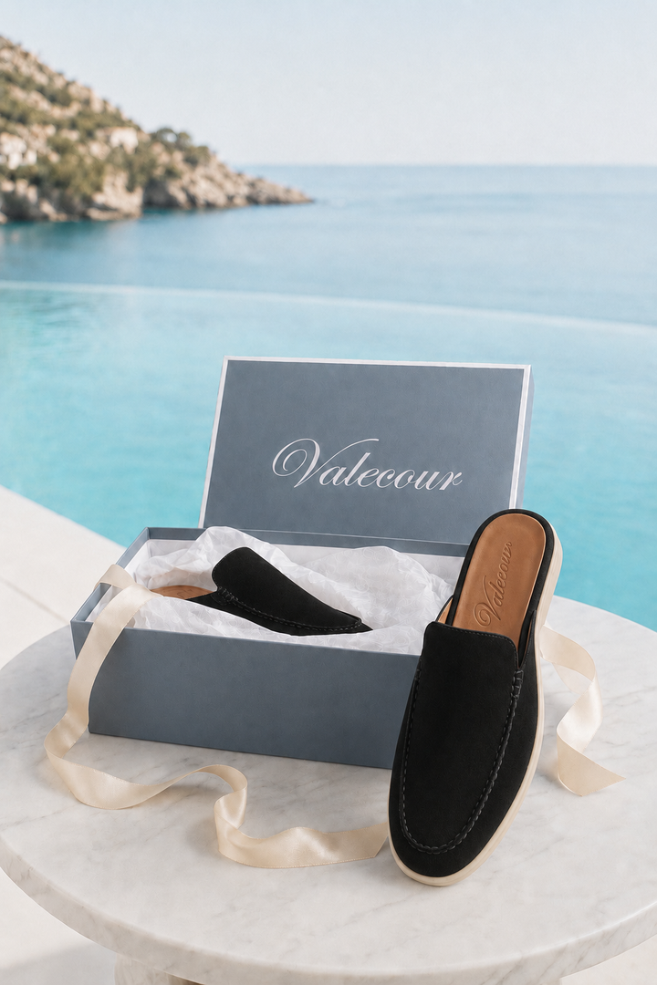 The Soriano Milano Suede Mule — Black