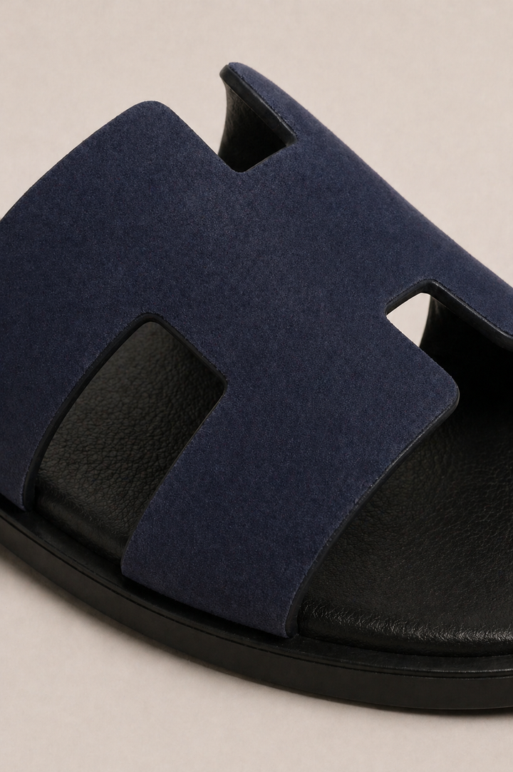 The Soriano Suede Sandal Navy