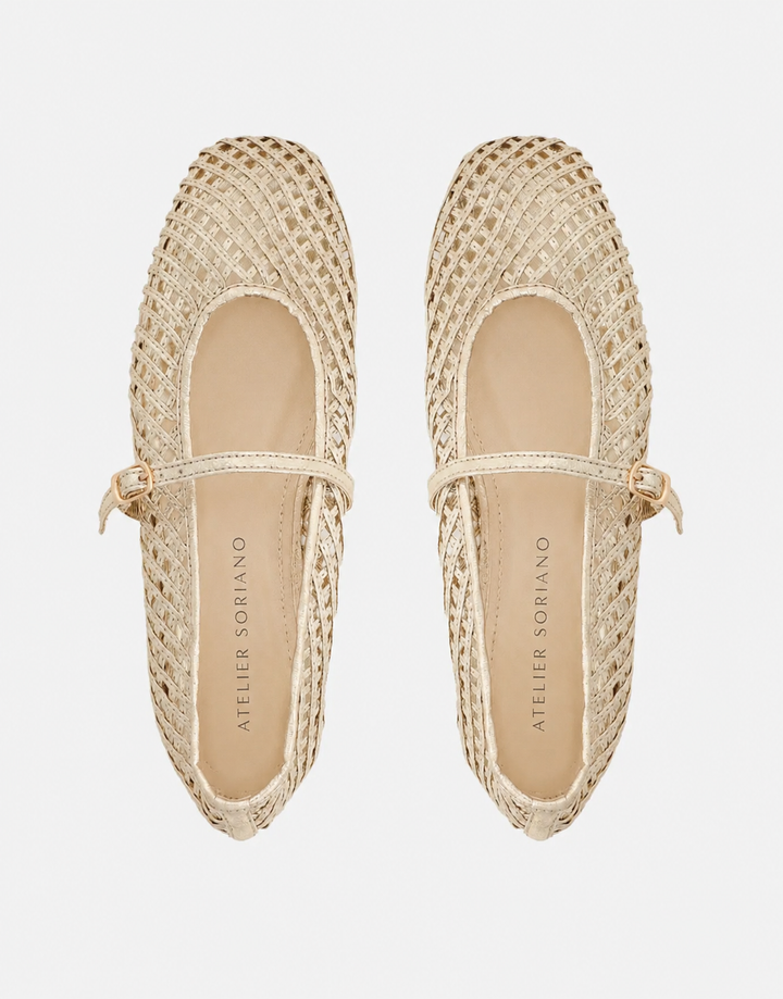 The Soriano Woven Mesh Ballet Flat
