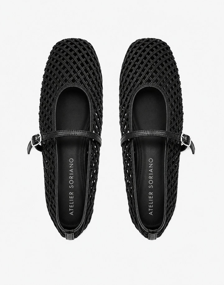 The Soriano Woven Mesh Ballet Flat