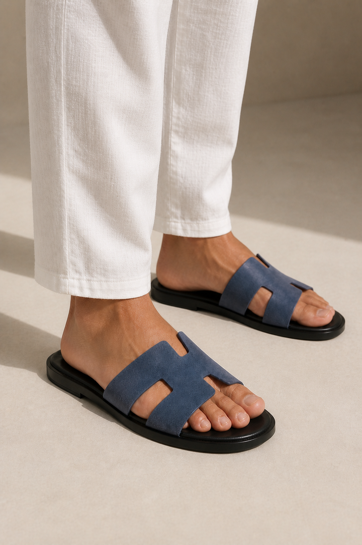 The Soriano Suede Sandal Blue
