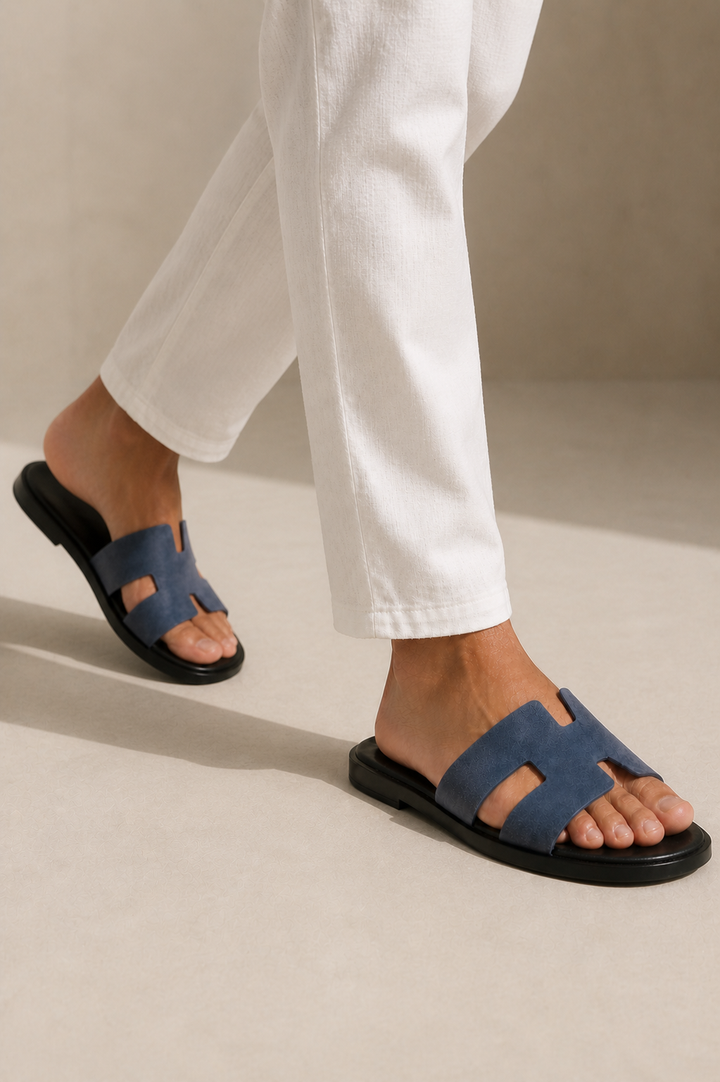 The Soriano Suede Sandal Blue