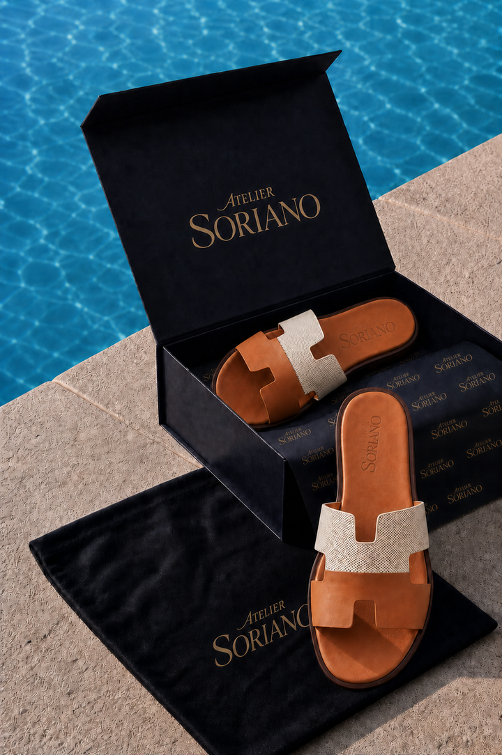 The Soriano Leather Sandal Brown/Tan