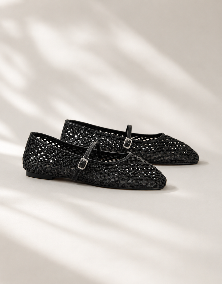 The Soriano Woven Mesh Ballet Flat