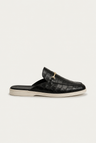 The Soriano Amalfi Croco Mule — Gloss Black