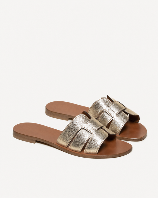 The Soriano Intreccio Sandal Champagne