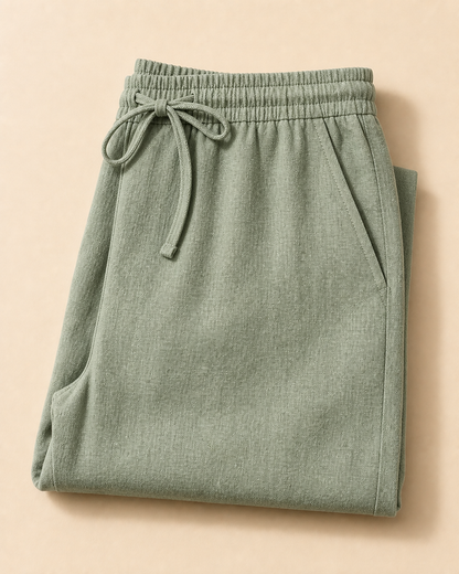 The Riviera Linen-Blend Drawstring Trouser
