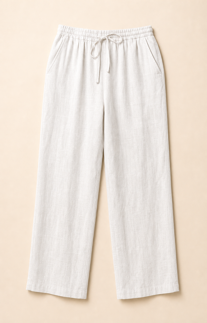 The Riviera Linen-Blend Drawstring Trouser