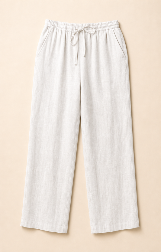 The Riviera Linen-Blend Drawstring Trouser